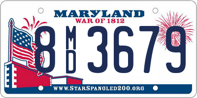 MD license plate 8MD3679