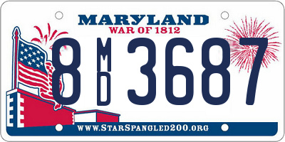 MD license plate 8MD3687