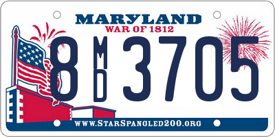 MD license plate 8MD3705
