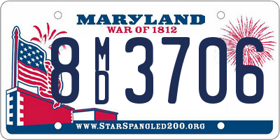 MD license plate 8MD3706