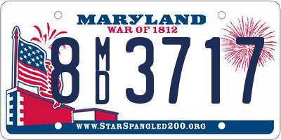 MD license plate 8MD3717