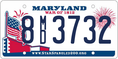 MD license plate 8MD3732