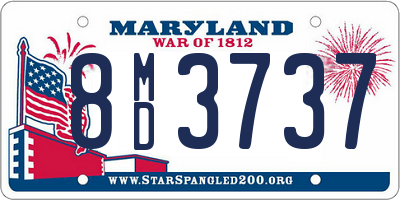 MD license plate 8MD3737