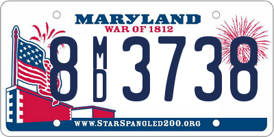 MD license plate 8MD3738