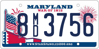 MD license plate 8MD3756