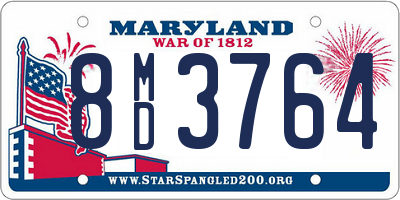 MD license plate 8MD3764