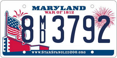 MD license plate 8MD3792