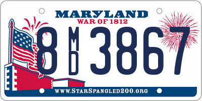 MD license plate 8MD3867