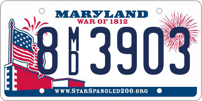 MD license plate 8MD3903