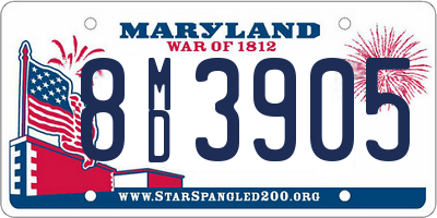 MD license plate 8MD3905