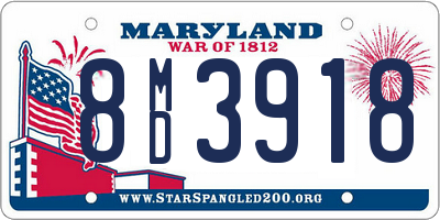 MD license plate 8MD3918