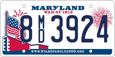 MD license plate 8MD3924