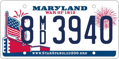 MD license plate 8MD3940