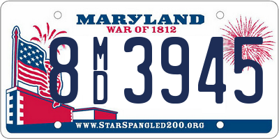MD license plate 8MD3945