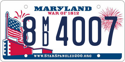 MD license plate 8MD4007