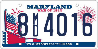 MD license plate 8MD4016