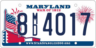 MD license plate 8MD4017