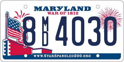 MD license plate 8MD4030