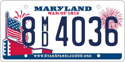 MD license plate 8MD4036