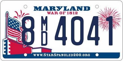 MD license plate 8MD4041