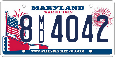MD license plate 8MD4042