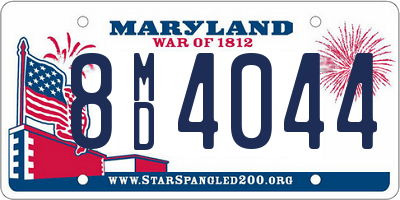 MD license plate 8MD4044