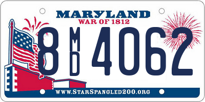 MD license plate 8MD4062