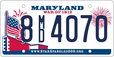 MD license plate 8MD4070