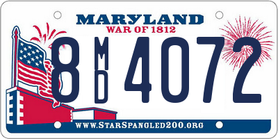MD license plate 8MD4072