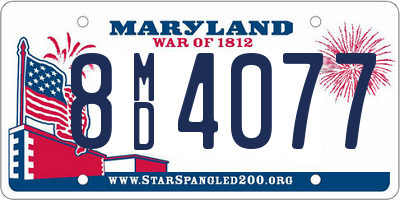 MD license plate 8MD4077