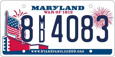 MD license plate 8MD4083