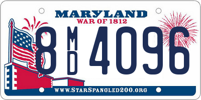 MD license plate 8MD4096