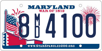 MD license plate 8MD4100