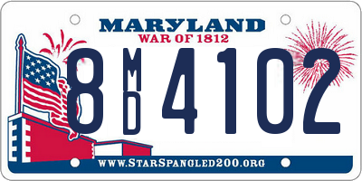 MD license plate 8MD4102