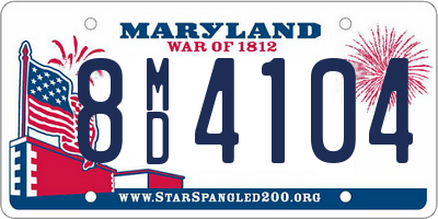 MD license plate 8MD4104