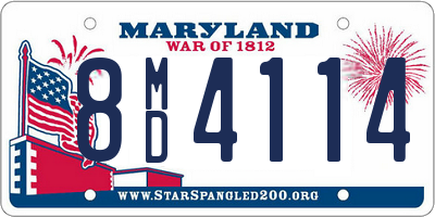 MD license plate 8MD4114