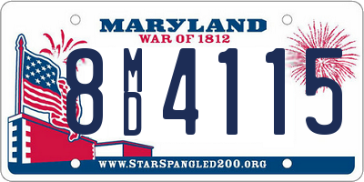 MD license plate 8MD4115