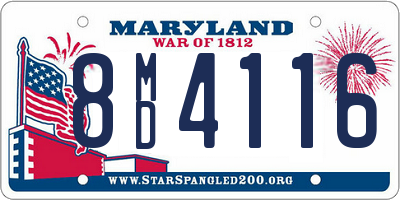 MD license plate 8MD4116