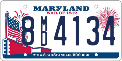 MD license plate 8MD4134
