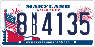 MD license plate 8MD4135