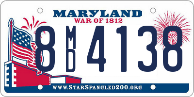MD license plate 8MD4138