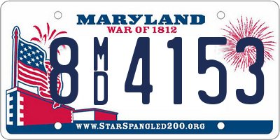 MD license plate 8MD4153