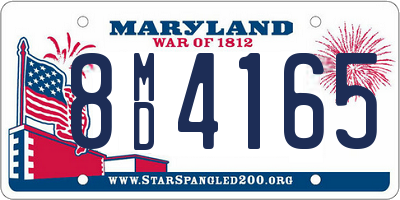 MD license plate 8MD4165