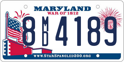MD license plate 8MD4189