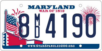 MD license plate 8MD4190