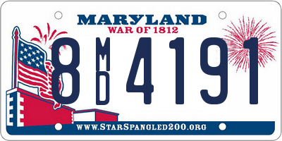 MD license plate 8MD4191