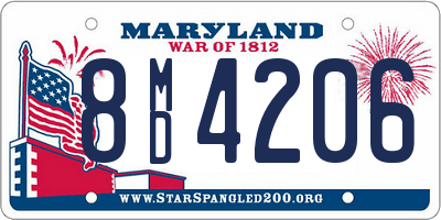MD license plate 8MD4206