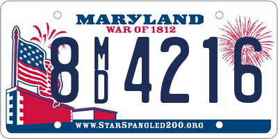 MD license plate 8MD4216