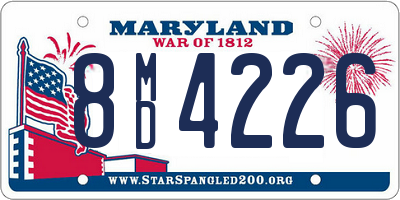 MD license plate 8MD4226