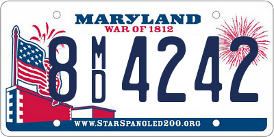 MD license plate 8MD4242